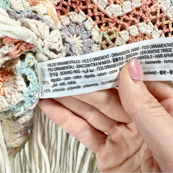 Zara Fringed Crochet Knit Vest Tank - Picture 8 of 8